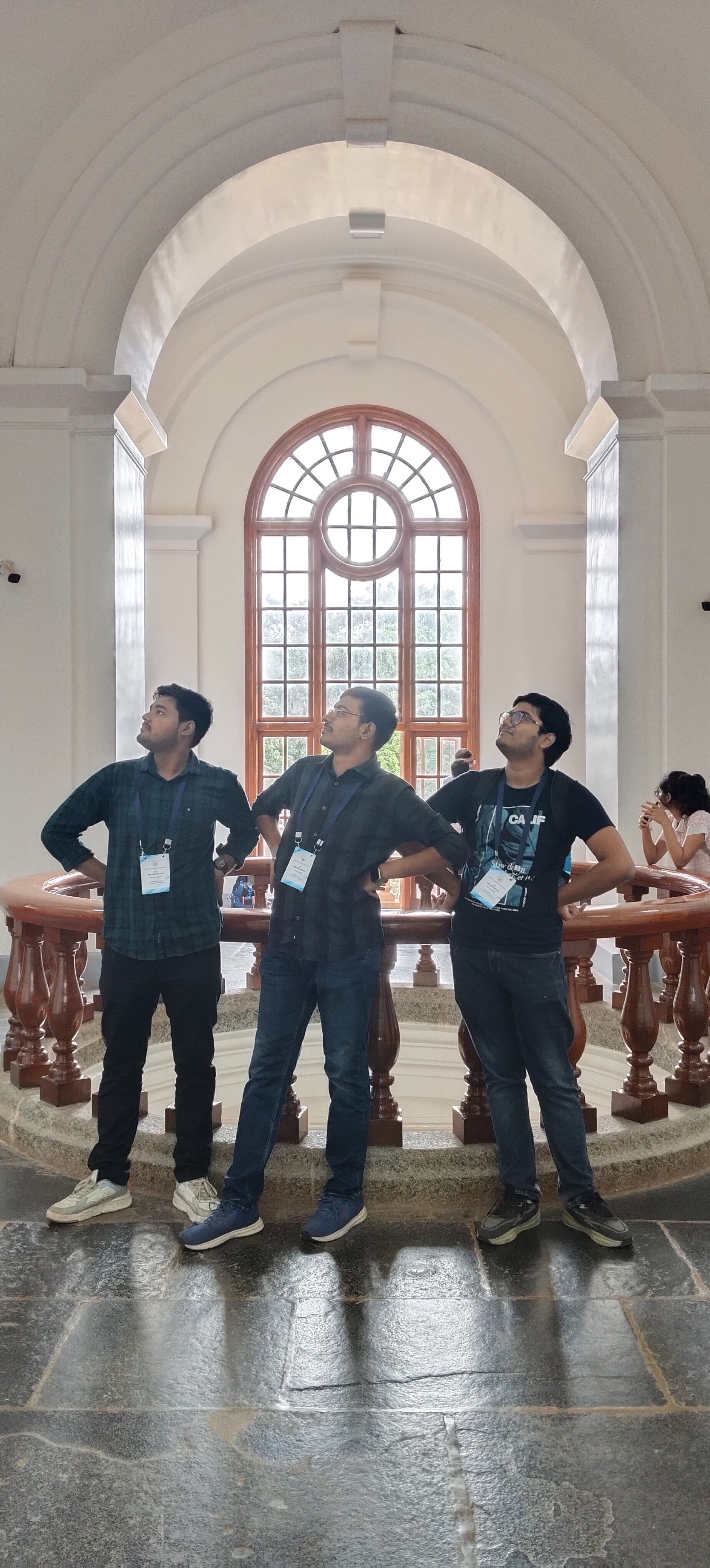 Me Aayushman and Souvik with Akshay Kumar Pose